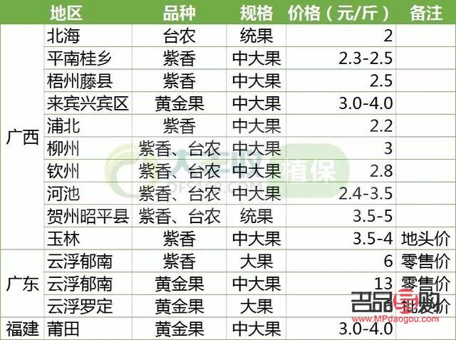 黃金百香果價格今日行情分析