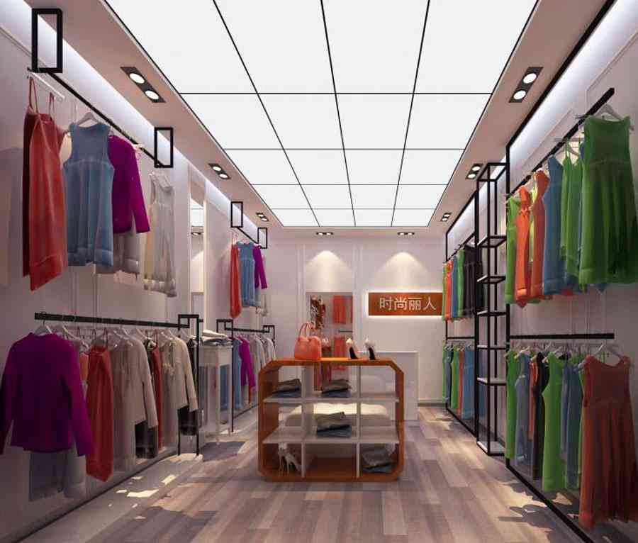 女裝店服裝店設計案例效果圖
