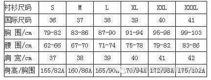 西裝褲子尺碼對照表