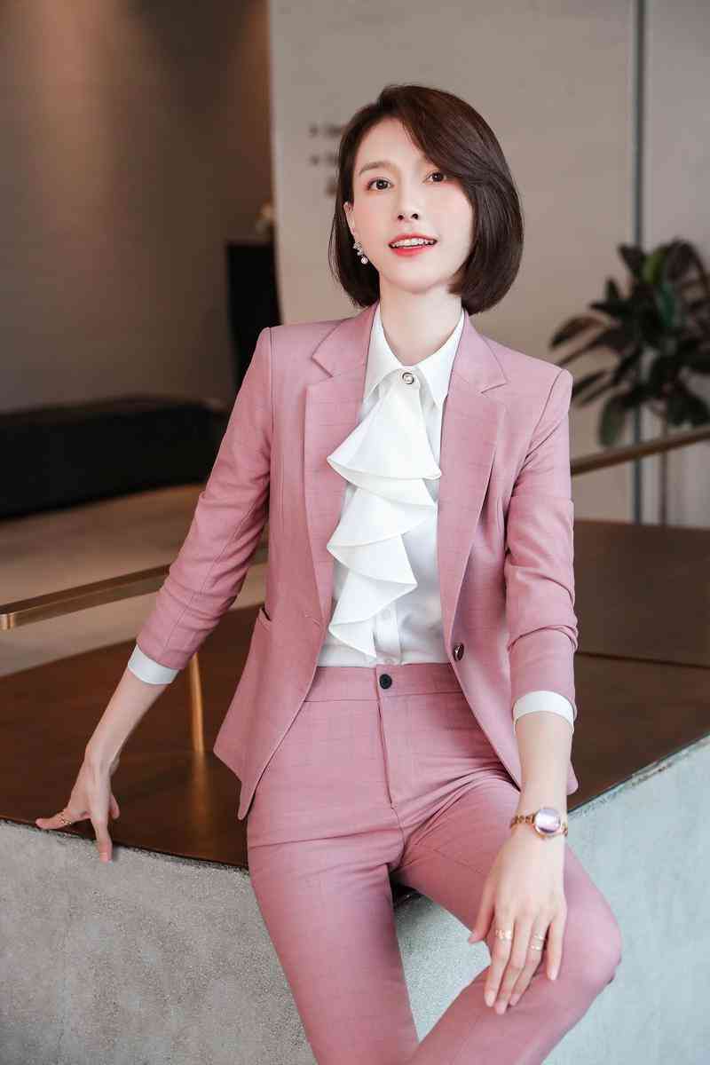 職業裝女2020新款氣質女神范春季上衣女韓版氣質套裝