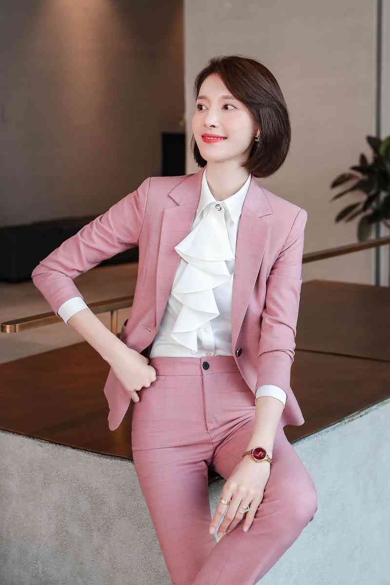 職業裝女2020新款氣質女神范春季上衣女韓版氣質套裝