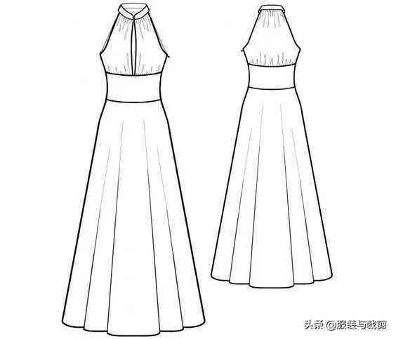 9款連衣裙服裝設計手繪圖