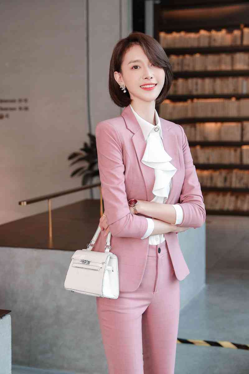 職業裝女2020新款氣質女神范春季上衣女韓版氣質套裝