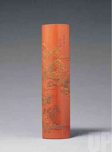 明晚期 張希黃制作 留青野渡橫舟圖臂擱 成交價(jià)RMB 1650000 中國(guó)嘉德 2006年6月