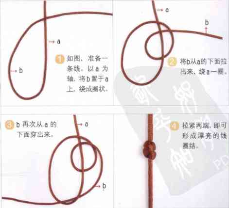 一步一步教你編手鏈(單繩一珠一結)插圖4