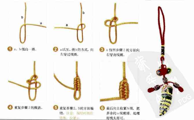一步一步教你編手鏈(單繩一珠一結)插圖9