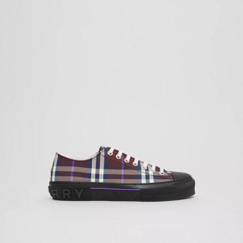  BURBERRY 22年秋冬 男士 格紋棉質運動鞋 80556441