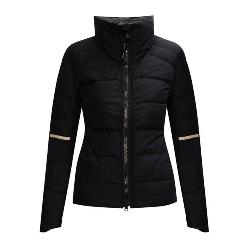CANADA GOOSE/加拿大鵝 女士紅色鴨絨經(jīng)典Freestyle保暖徽標(biāo)貼長(zhǎng)袖保暖服羽絨服 2744L-BLACK