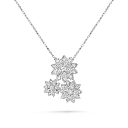  VCA梵克雅寶 22年秋冬 女士 吊墜 Pendentif Lotus， 3 fleurs VCARP7TG00