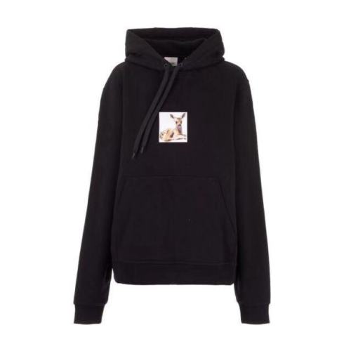 BURBERRY/博柏利  黑色連帽套頭小鹿印花衛衣 8024655男女同款