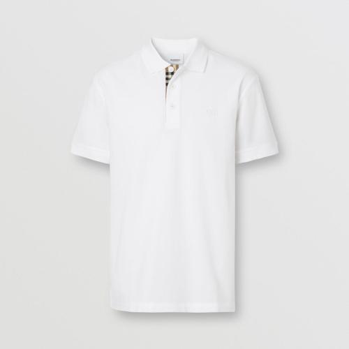  BURBERRY 22年秋冬 男士 專屬標(biāo)識(shí)裝飾珠地網(wǎng)眼布棉質(zhì) Polo 衫 80552291