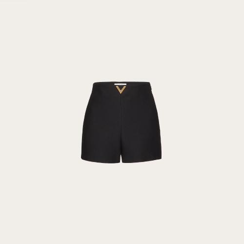  VALENTINO華倫天奴 22年秋冬 女士 短褲 SHORT EN CREPE COUTURE VGOLD 2B3RF1V51CF0NO