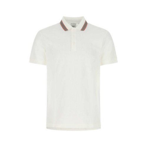  BURBERRY/博柏利 男士白色時(shí)尚短袖POLO衫 8056225 PLFSX