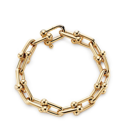 Tiffany & Co./蒂芙尼  Tiffany City HardWear系列 18k金黃金鏈式手鏈GRP09549