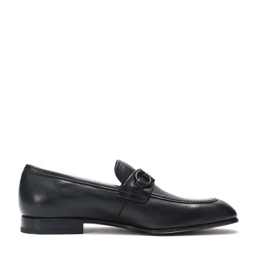 Salvatore Ferragamo/菲拉格慕 男士ASTEN系列牛皮革GANCINI莫卡辛鞋商務休閑單鞋 0705673