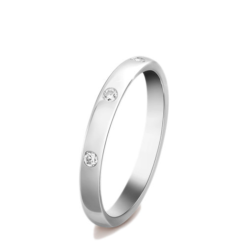 Van Cleef & Arpels/梵克雅寶 經典Alliance Tendrement系列 鉑金鑲嵌3顆鉆石Etoiles戒指簡約婚戒VCARO9Y600