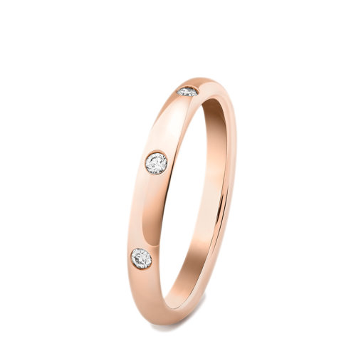 Van Cleef & Arpels/梵克雅寶 經典Alliance Tendrement系列 18K金玫瑰金鑲嵌3顆鉆石Etoiles戒指婚戒指環VCARP5MU00