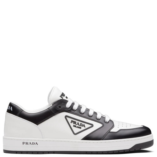 PRADA/普拉達  男士白色/黑色皮革運動鞋2EE363_3LJ6_F0964