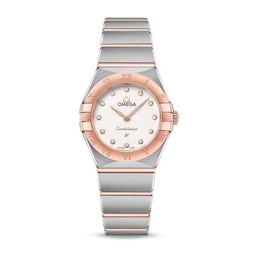 OMEGA/歐米茄 星座系列 精鋼 18K金 鉆石刻度 石英機芯 女士腕表 131.20.25.60.52.001