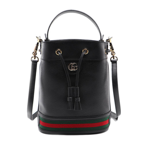 GUCCI/古馳 女士黑色其它抽繩水桶包手拎包單肩包斜挎包