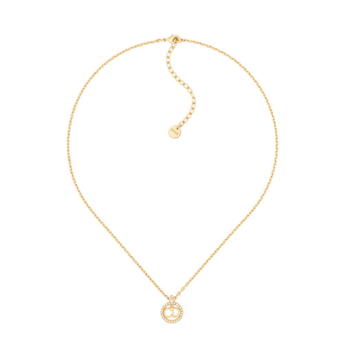 DIOR/迪奧 22新款CLAIR D LUNE系列 女士金色飾面金屬“CD”標(biāo)志銀色調(diào)仿水晶裝飾項(xiàng)鏈N1709CDLCY_D03S