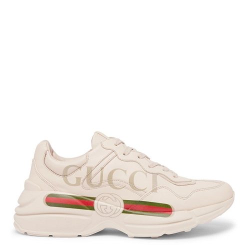 GUCCI/古馳 男士RhytonGucci徽標皮革運動鞋500877DRW00