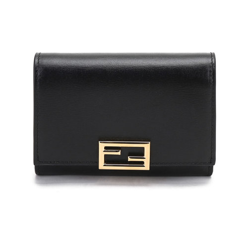 FENDI/芬迪【22春夏新款】女士皮革三折短款錢包錢夾 8M0463 AHM0