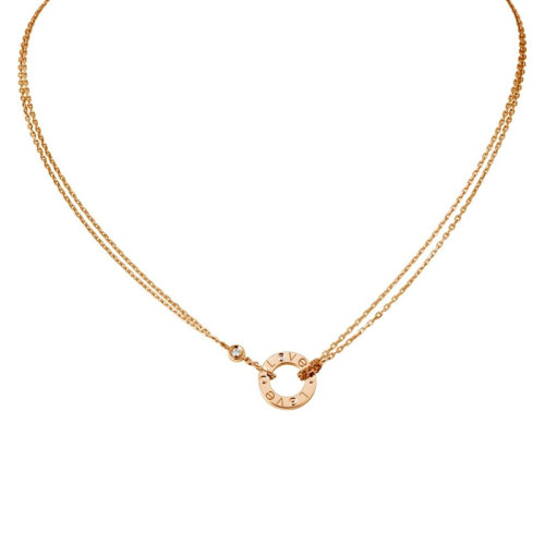 CARTIER/卡地亞 經典LOVE 18K金玫瑰金鉆石項鏈 鑲嵌2顆鉆石 B7224509