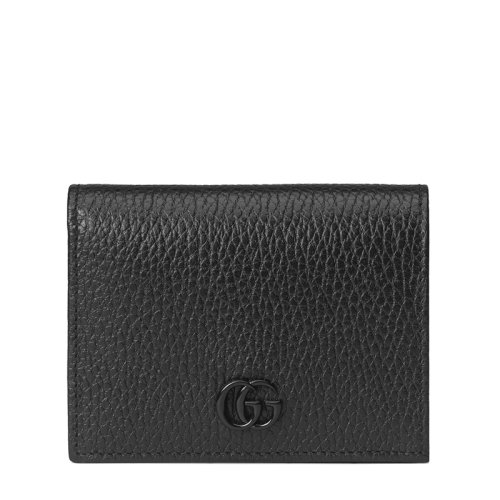 GUCCI/古馳  20  GG Marmont系列 女士黑色皮革雙G折疊錢(qián)包?45612617WEN1000