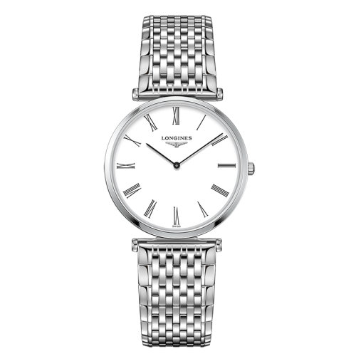 LONGINES/浪琴  嘉嵐系列 石英表白盤精鋼表帶男士腕表33毫米L4.709.4.21.6