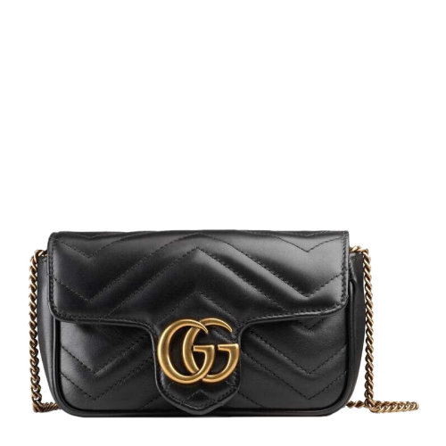 GUCCI/古馳 Marmont系列 女士絎縫皮革超單肩包斜挎包女包 476433-DTDCT多色可選