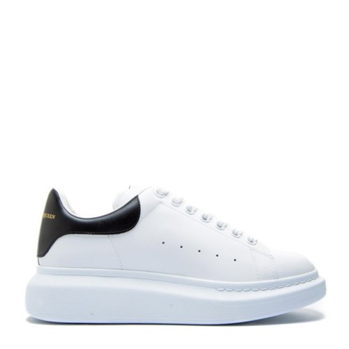 Alexander McQueen/亞歷山大麥昆 明星同款男士經典白色牛皮黑尾闊型厚底休閑鞋運動鞋小白鞋低幫板鞋男鞋