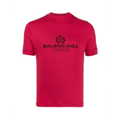  Balenciaga/巴黎世家 男士紅色粘膠纖維短袖T恤 594585 TGV47 5640 PLFSX