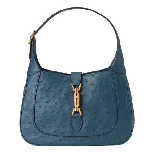  GUCCI古馳 22年秋冬 女士 Jackie 1961系列鴕鳥皮小號肩背包 636709 EY00G 4246