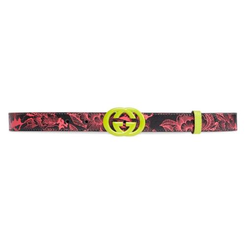  GUCCI古馳 22年秋冬 女士 互扣式雙G花卉腰帶 709982 AAAR3 1241