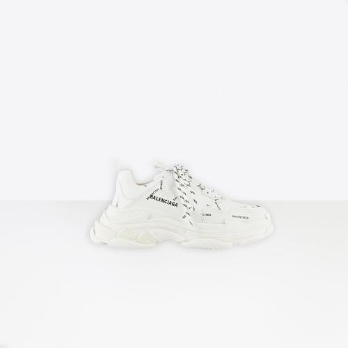  BALENCIAGA巴黎世家 22年春夏 女士 休閑運動鞋 Allover Logo Triple S 運動鞋 536737W2FA1901 預定商品1-3周發貨