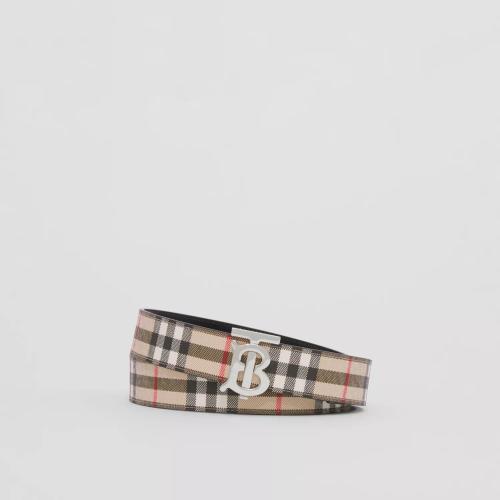  BURBERRY 22年秋冬 女士 雙面兩用 Vintage 格紋專(zhuān)屬標(biāo)識(shí)圖案腰帶 80525311