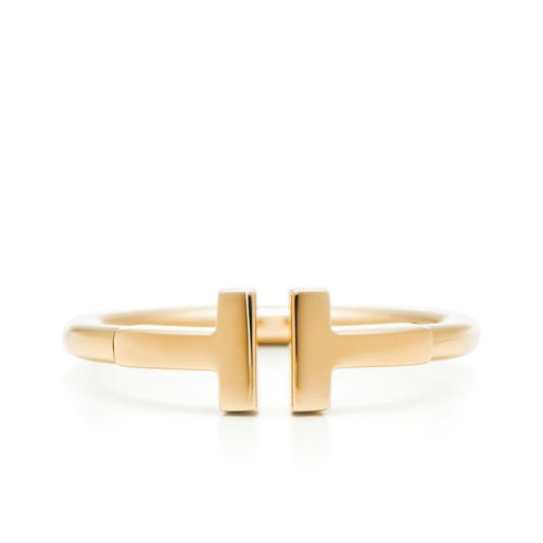Tiffany & Co./蒂芙尼 經典Tiffany T系列 18K金黃金T形圖案Wire戒指指環GRP07780