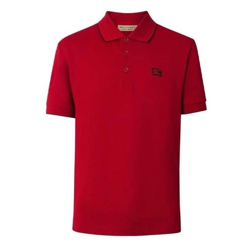 BURBERRY/博柏利 巴寶莉 男裝 男士 紅色棉質時尚短POLO 80049711