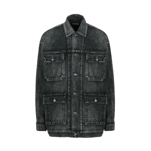 Balenciaga/巴黎世家  男裝 時尚 字母徽標圖案 男士黑色棉質夾克 626120TIW253964 HKY015678