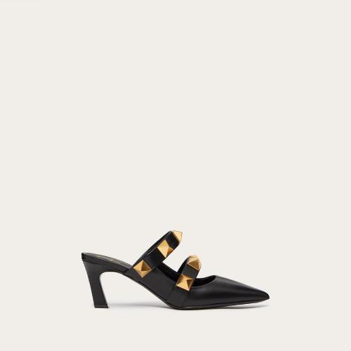  VALENTINO華倫天奴 22年秋冬 女士 中跟涼鞋 Mules Roman Stud en veau. Talon : 65?mm XW2S0 預定商品1-3周發貨