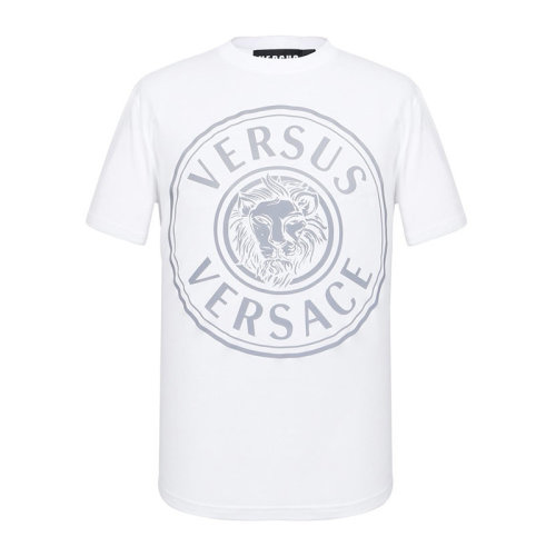 VERSACE 范思哲 男士 服裝  白色圓領字母LOGO印花獅子頭T恤 男士短袖T恤
