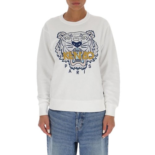  KENZO/高田賢三 女士白色棉質衛衣 FB62SW8244XA 01B PLFSX