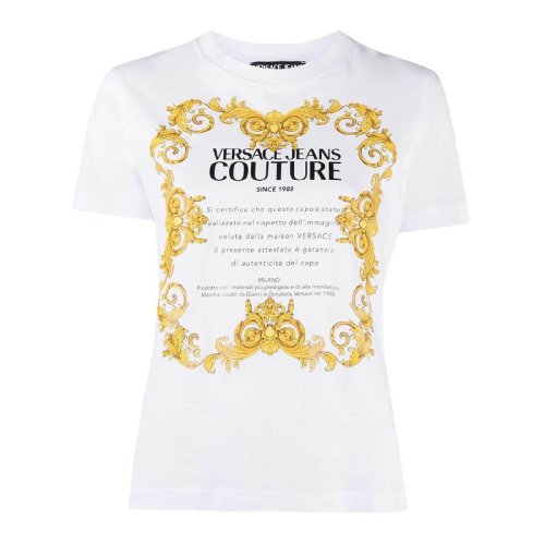  VERSACE JEANS COUTURE 女士印花棉質短袖T恤 B2HWA7TJ 30319 003 PLFSX