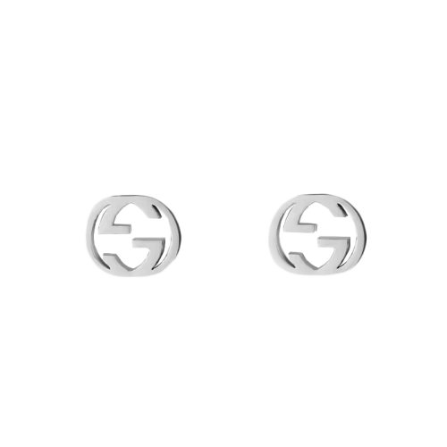 GUCCI/古馳 22春夏新款DoubleG系列 18K金白金互扣式雙G白金耳環(huán)662111J85029000