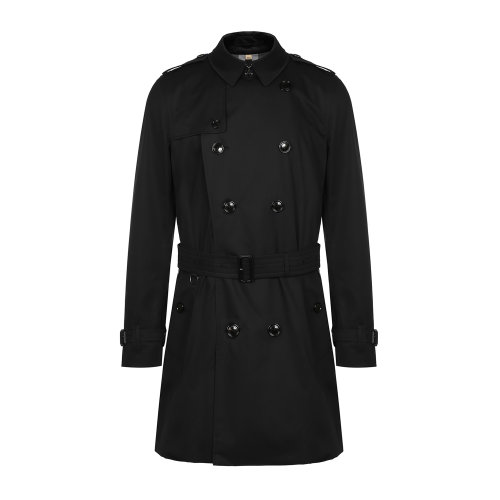 BURBERRY/博柏利 巴寶莉 純棉雙排扣附腰帶中長(zhǎng)款經(jīng)典風(fēng)衣 肯辛頓版型風(fēng)衣 男士外套 專(zhuān)柜同款 男士風(fēng)衣 大衣