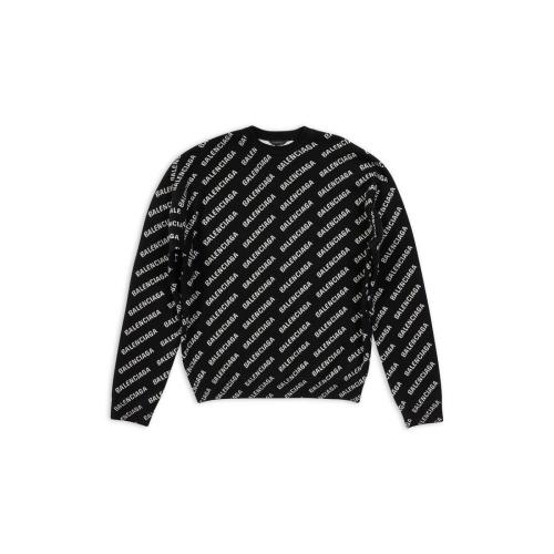  BALENCIAGA巴黎世家 22年秋冬 男士 針織衫 滿印迷你標(biāo)識開衫 719654T16601070