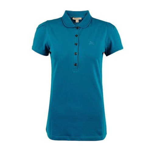 BURBERRY/博柏利 20春夏 女裝 服飾 藍色純棉休閑女士短袖Polo衫