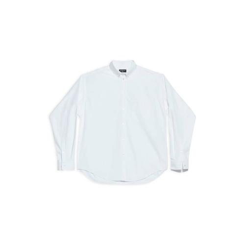  BALENCIAGA巴黎世家 22年秋冬 男士 長袖襯衫 bb corp shirt large fit 690340TYB189000