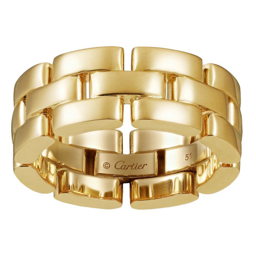 CARTIER/卡地亞 MAILLON PANTHèRE 18k金黃金戒指B4230600
